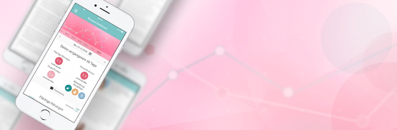 Rosacea Comprix Rocasea-Tagebuch App Aktiv gegen Rosacea anyMOTION