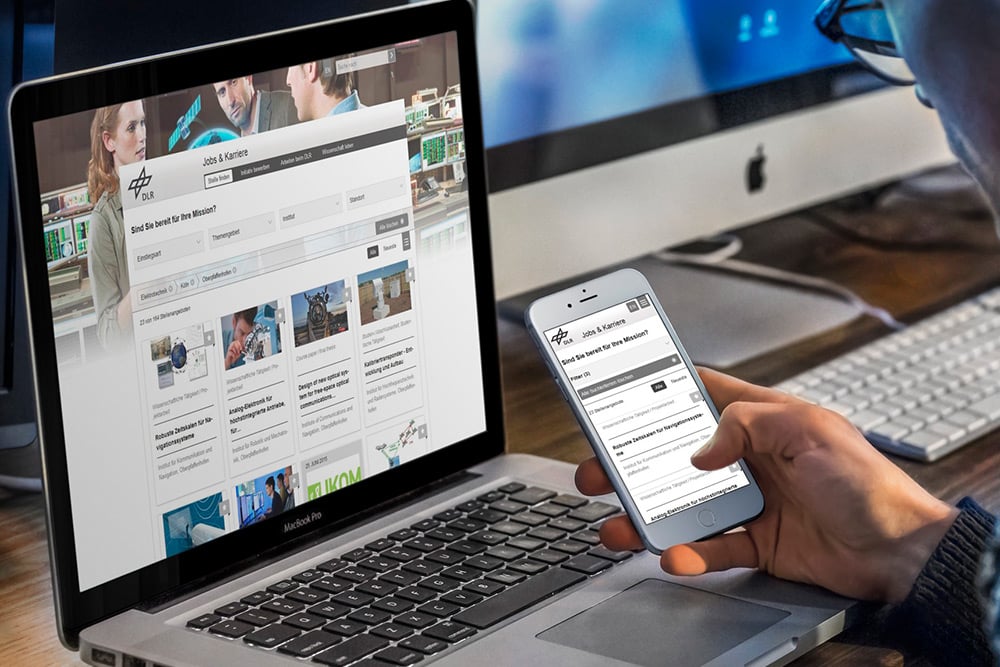 Mobil-optimiertes DLR Karriereportal - UX Design Awards