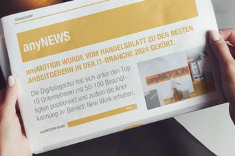 Handelsblatt zählt anyMOTION zu den 10 besten IT-Arbeitgebern 2024
