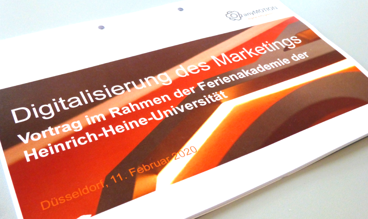 Produktvermarktung im Zeitalter des digitalen Wandels – anyMOTION an der Heinrich-Heine-Universität Düsseldorf