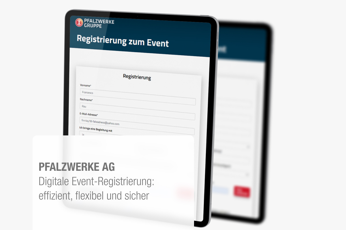 Digitale Event-Registrierung für PFALZWERKE AG