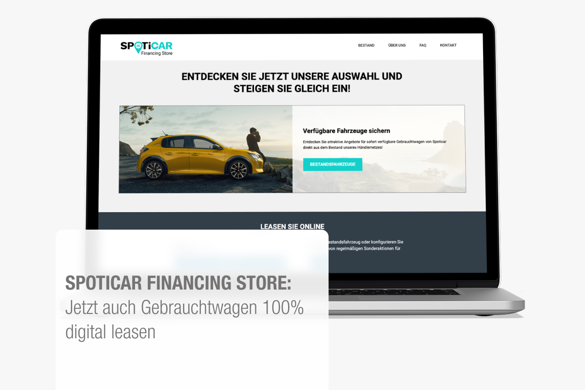 Spoticar Financing Store: Jetzt auch Gebrauchtwagen 100% digital leasen