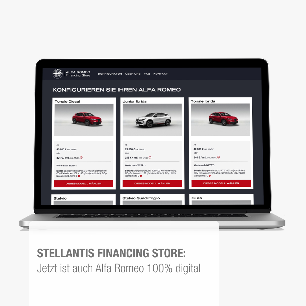 Stellantis Financing Store: Jetzt ist auch Alfa Romeo 100% digital&nbsp;