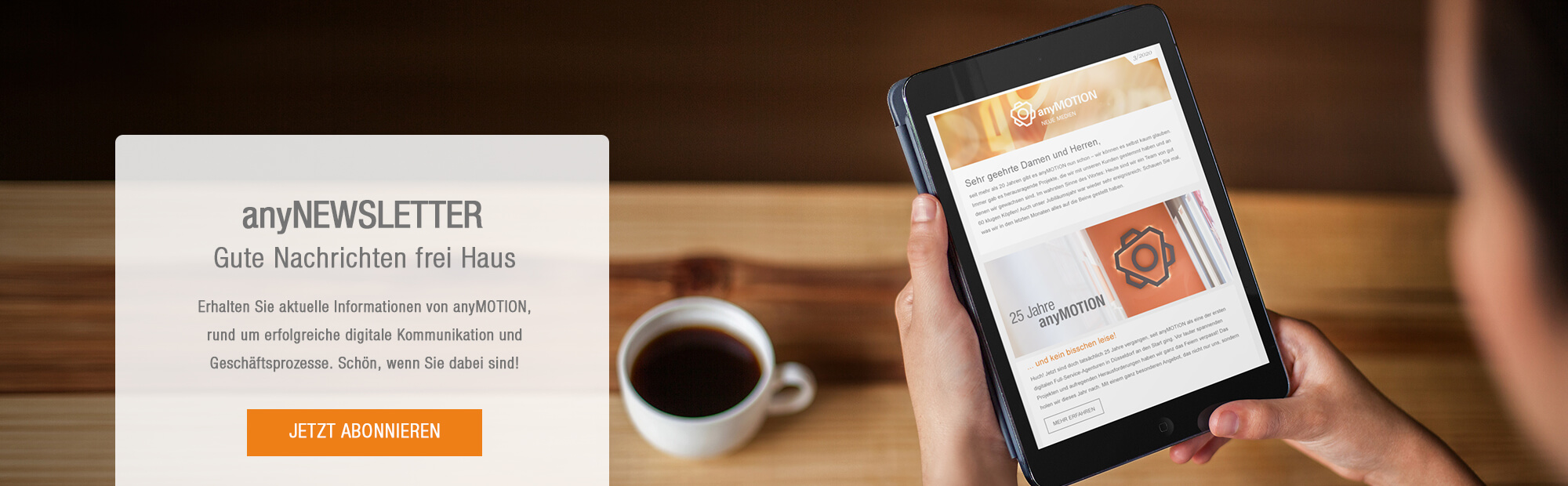 Newsletter von anyMOTION